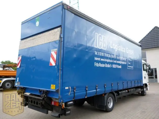 MAN TGL 12.220, штора-борт 51м3, все загрузки, кузов 7.5м, гидролифт - фото
