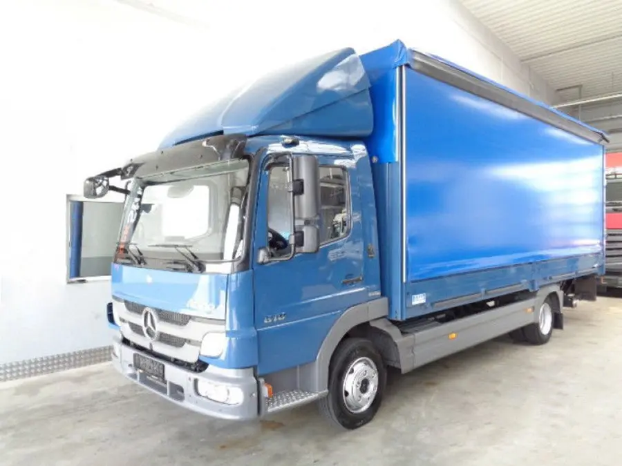 Mercedes-Benz Atego 818, штора-борт 35м3, гидролифт, без пробега по РФ - фото