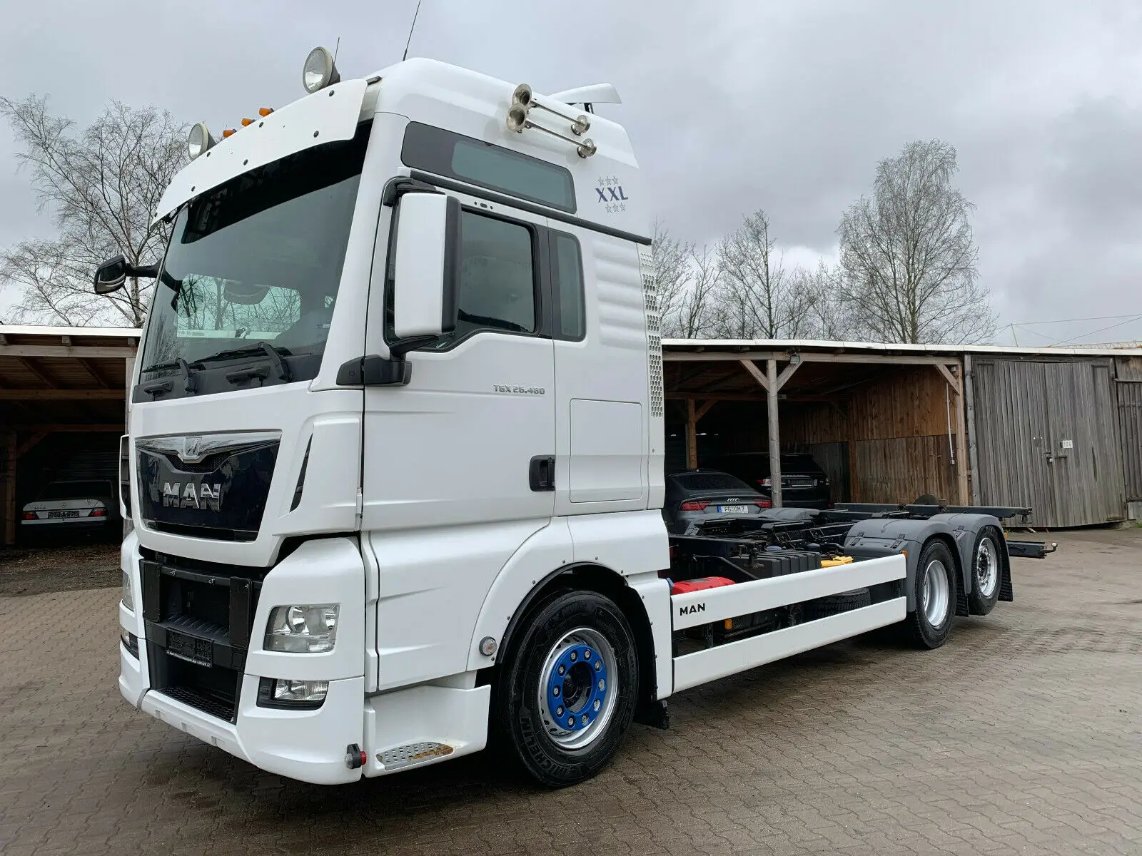 MAN TGX 26.480 контейнеровоз низкорамный BDF из Германии, 2015 г, кабина XLX, г/п 16т - фото 8