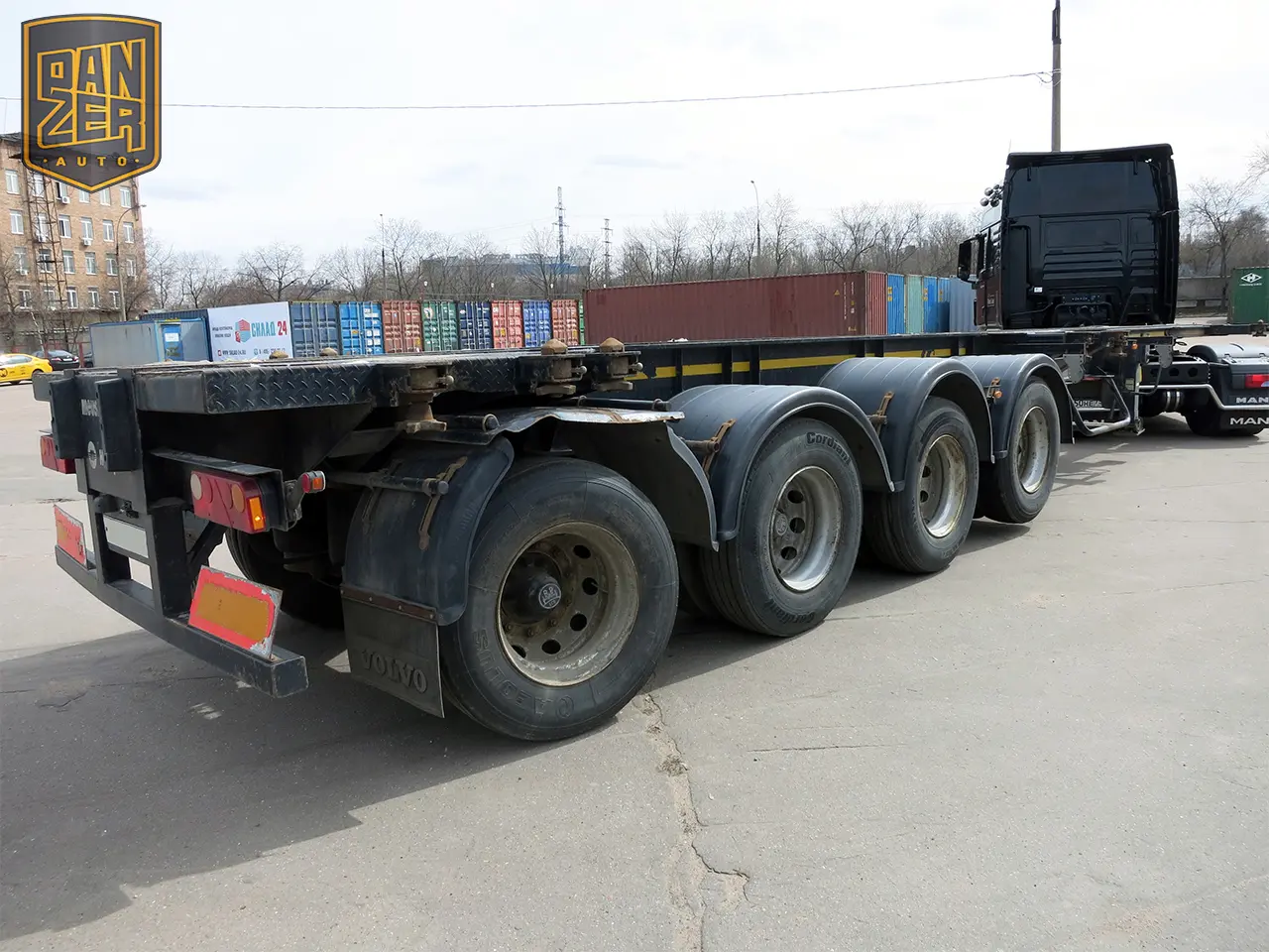 Полуприцеп контейнеровоз, 4 оси, Meusburger SW-480, 2012 год - фото