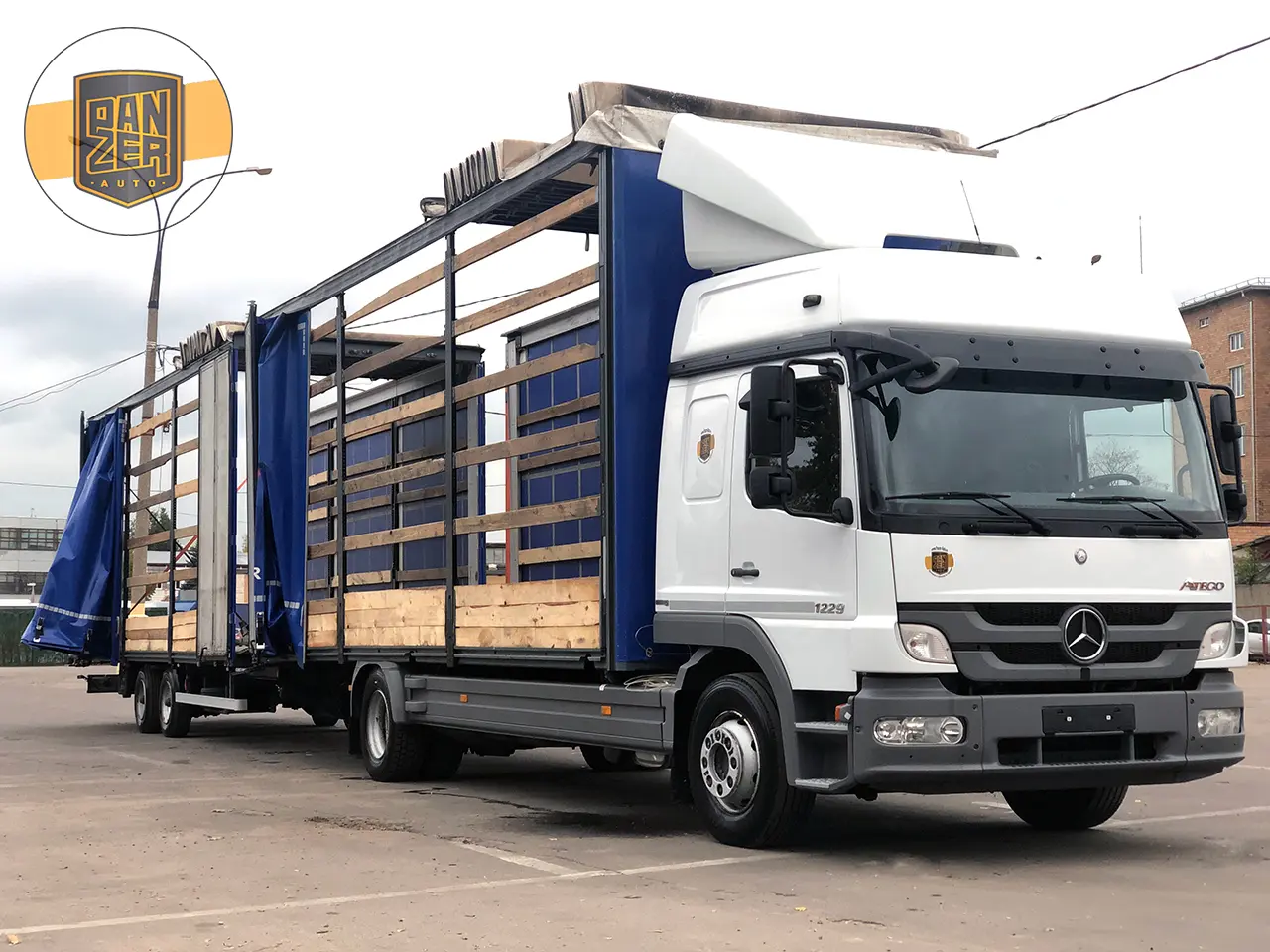 Mercedes Atego 1229, автопоезд 120 м3, 2013г, сквозная загрузка, г/п 12т - фото 8