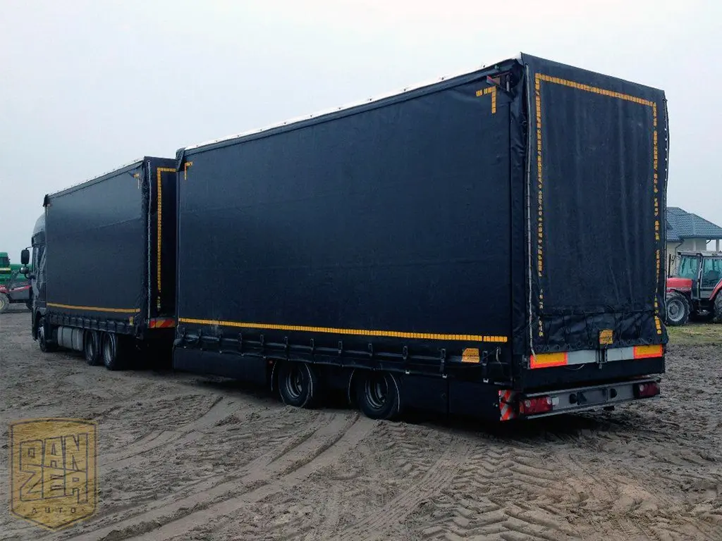 Автопоезд 120 кубов. DAF XF 105.460 + прицеп, полная штора, все загрузки, г/п 31т, полная комплектация. - фото