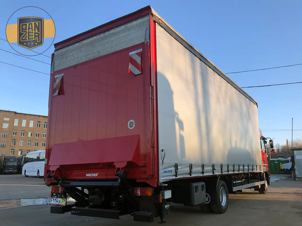 МАН ТГЛ 12.250, 2012г, семитонник штора 54 м3, гидроборт на 2 тонны - фото