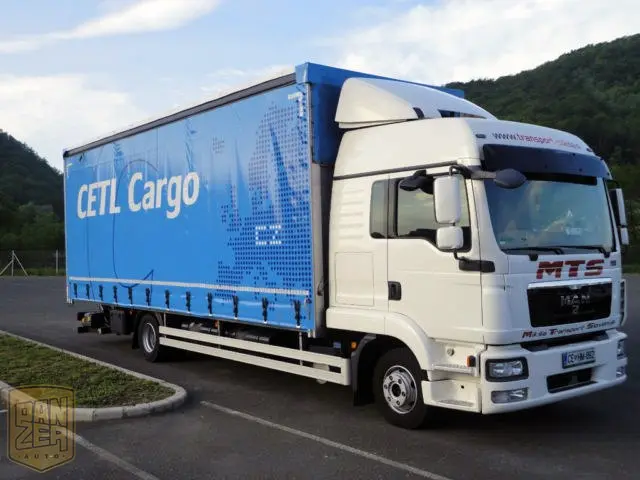 MAN TGL 12.220, штора 56м3, кузов 7.8м, гидролифт 1.5т, 2013г - фото 4