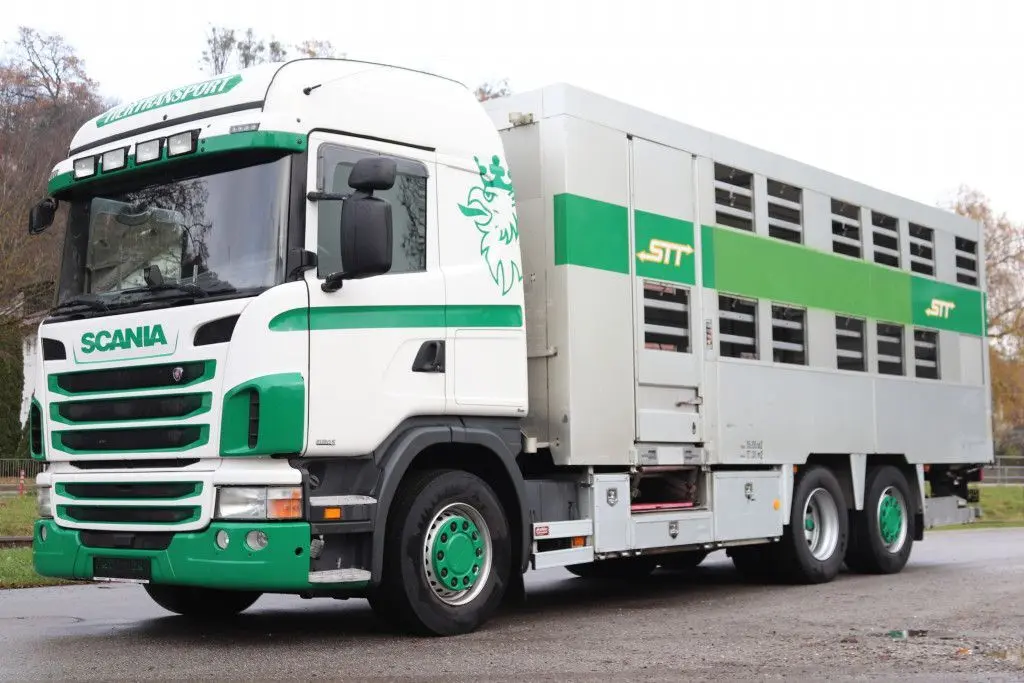 Scania G420, скотовоз, 2 этажа, гидравлический пандус, 2 спальника, 2012г - фото