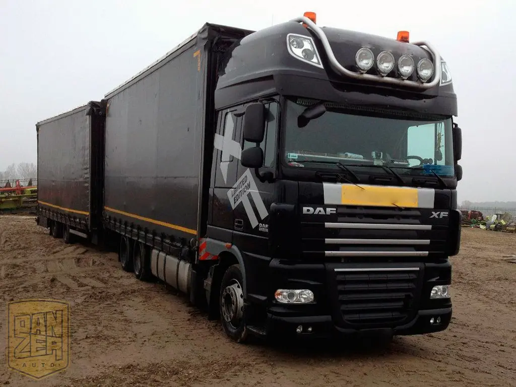 Автопоезд 120 кубов. DAF XF 105.460 + прицеп, полная штора, все загрузки, г/п 31т, полная комплектация. - фото