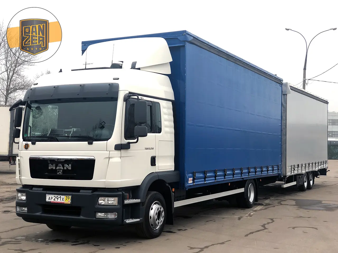 Автопоезд шторный MAN TGM 12.250 + прицеп, 03/2013 год, г/п 13 тонн - фото 4