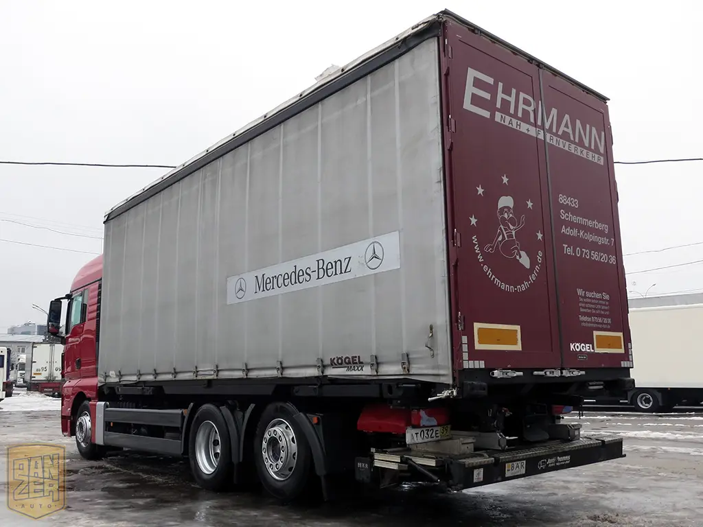 MAN TGX 26.440, тент-штора 52м3, 6х2, 16 тонн, 2011г, высокая кабина - фото 9