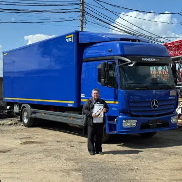 Фотография покупателя Mercedes Atego 1230 шторный, г. Санкт-Петербург - регион отгрузки