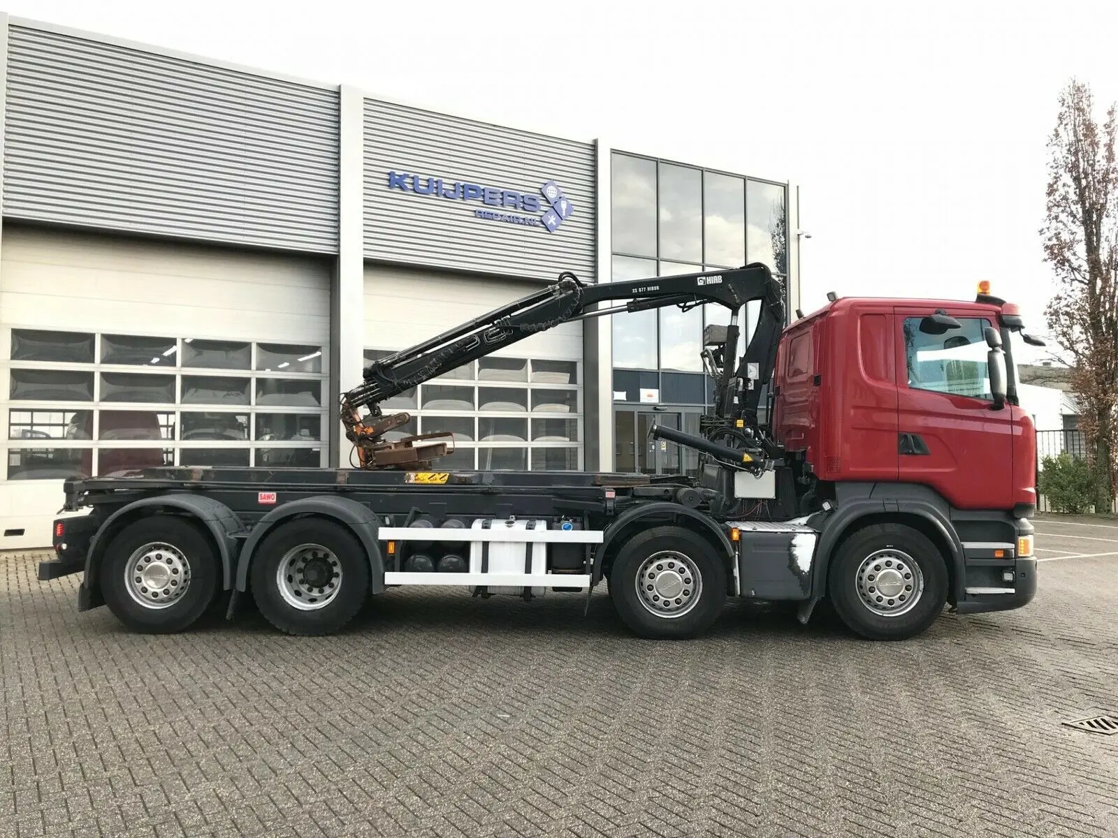 Мультилифт ломовоз Scania R 410, 8х2, 2014 год, манипулятор Hiab - фото 11
