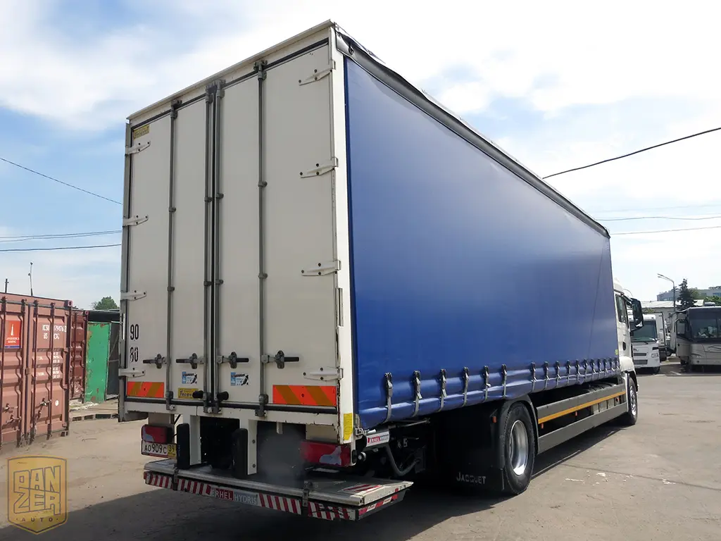 MAN TGS 18.320,  штора 60м3, 10 тонник, 22 палеты, состояние нового - фото