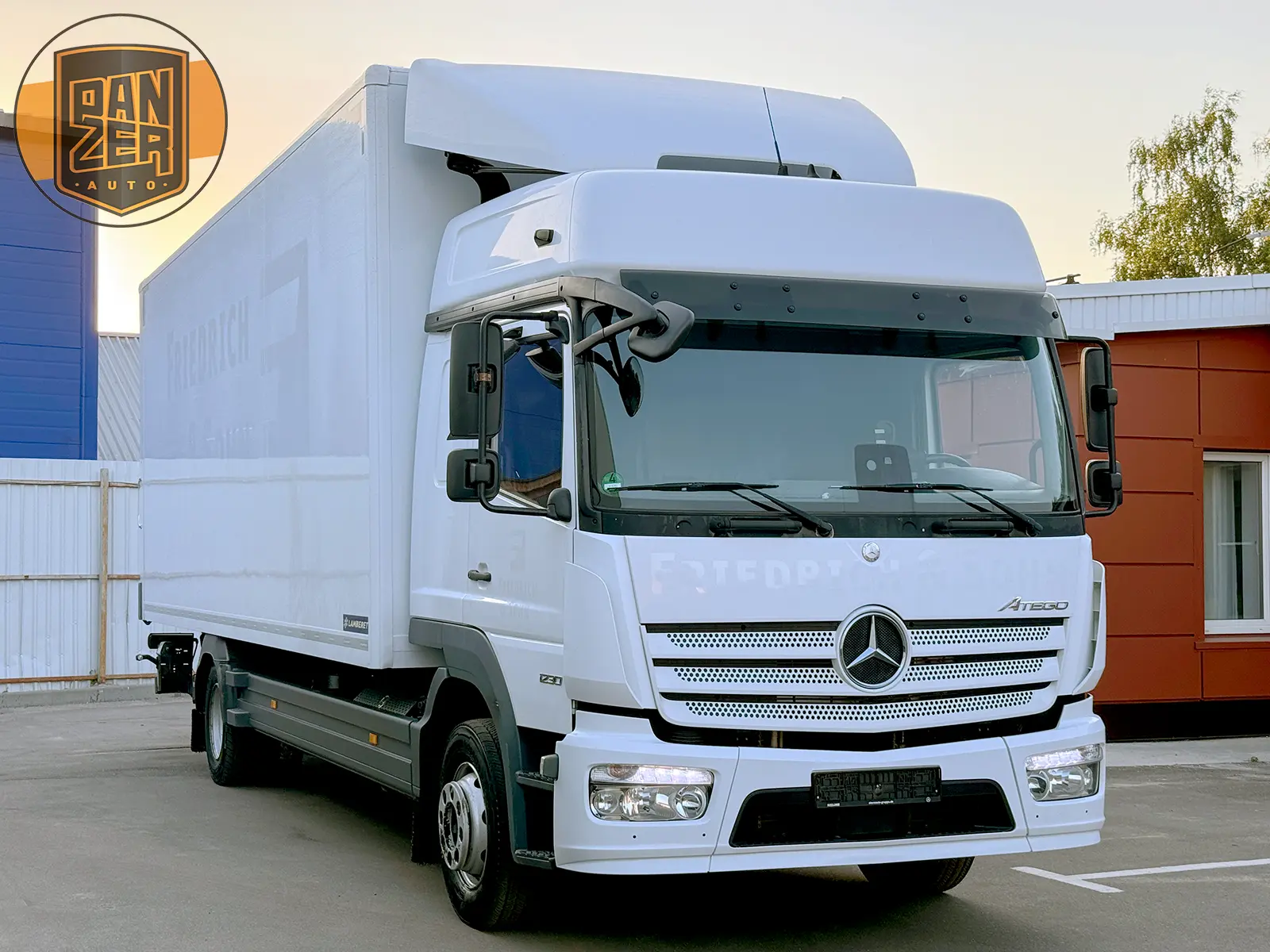 mercedes-benz atego 1230, фургон 18 палет, гидроборт