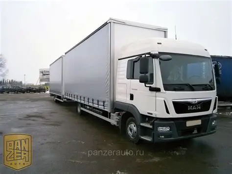Новый автопоезд 120м3 штора, все загрузки, общая г/п 11т, MAN TGL + прицеп-тандем, 2 спальника, 2014 г. - фото