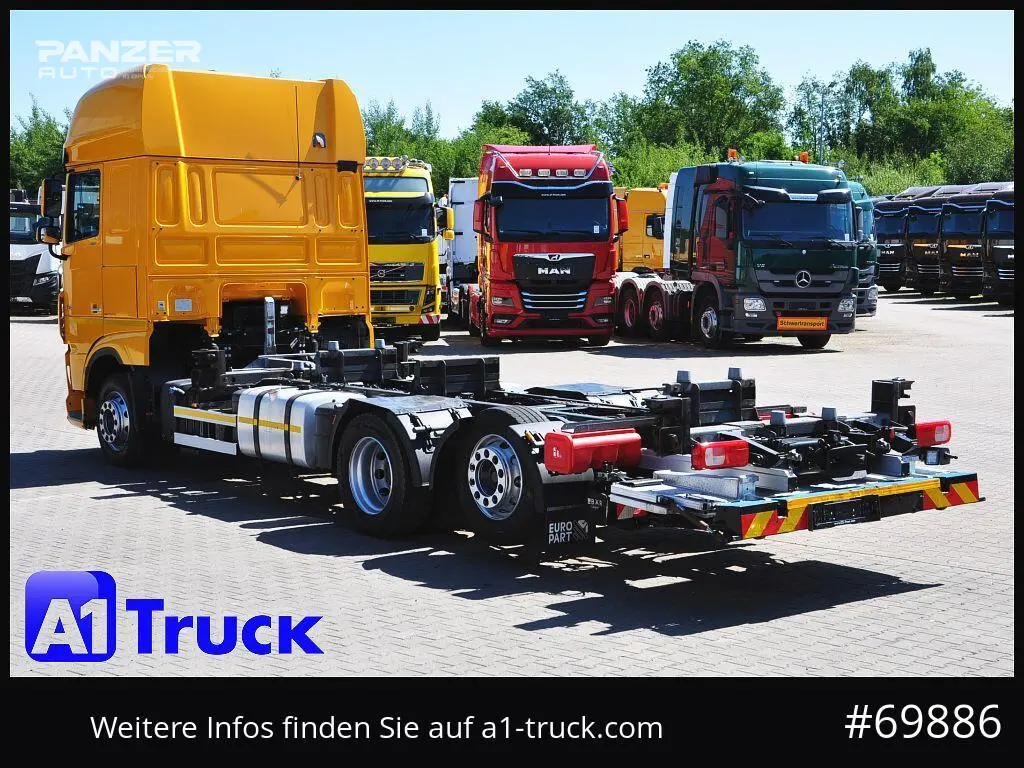 Грузовой автомобиль DAF XF 480, 2019 год, 15 тонник, 6x2, контейнеровоз BDF, гидроборт - фото