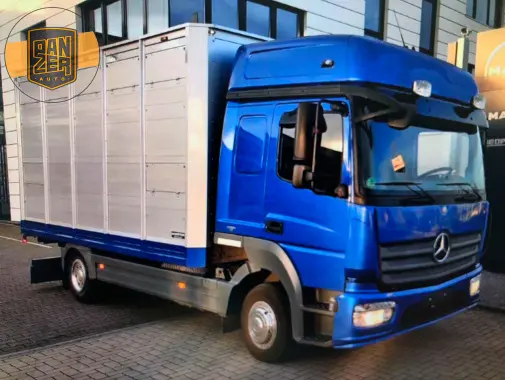 Грузовик для перевозки животных Mercedes Atego 1023, 2014 год, алюминиевый скотовоз 28 м3 - фото