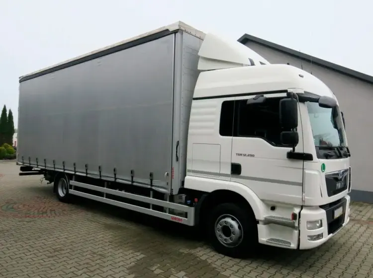 MAN TGM 12.290 BL, 2015 год, штора 60 кубов, 19 палет, ворота - фото 7