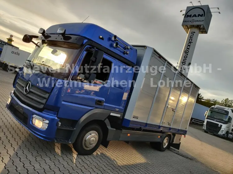Грузовик для перевозки животных Mercedes Atego 1023, 2014 год, алюминиевый скотовоз 28 м3 - фото 5