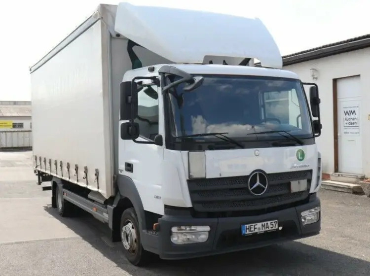 Mercedes Atego 818 L, 2015 год, штора 38 м3, гидроборт, верх сдвижной, без пробега по РФ - фото 7