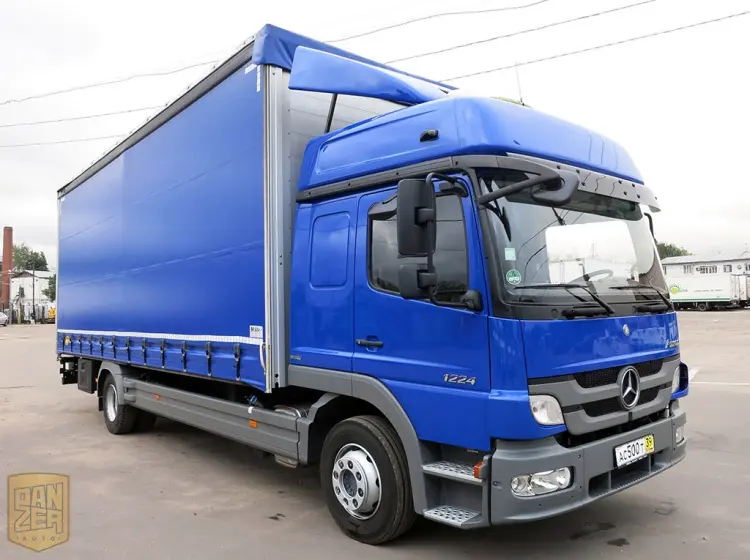 Mercedes Atego 1224, 2014г, штора 52 м3, гидролифт - фото