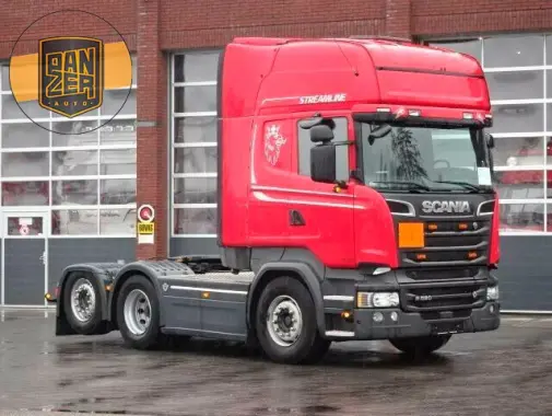 Тягач Scania R520 V8, 6х2, Topline, ленивец сзади, без пробега по РФ - фото-детальных