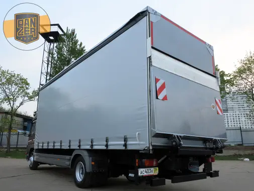 Мерседес Атего 1229, 11/2012г, штора 50м3, гидролифт - фото 9