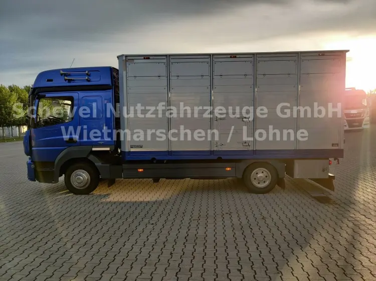 Грузовик для перевозки животных Mercedes Atego 1023, 2014 год, алюминиевый скотовоз 28 м3 - фото 11