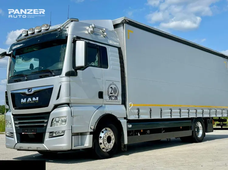 MAN TGX 18.460, 2019 год, десятитонник, тентованный м3 с воротами - фото 3