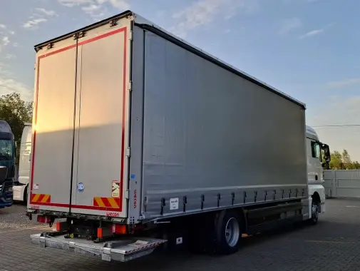 man tgx 18.360, 2019 года, штора 20 палет, ворота и гидроборт
