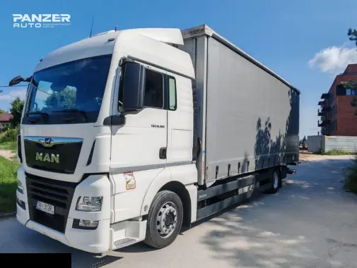 Грузовик MAN TGX 18.360, 2019 год, 10 тонник, кузов с тентом куб, гидроборт - фото 3