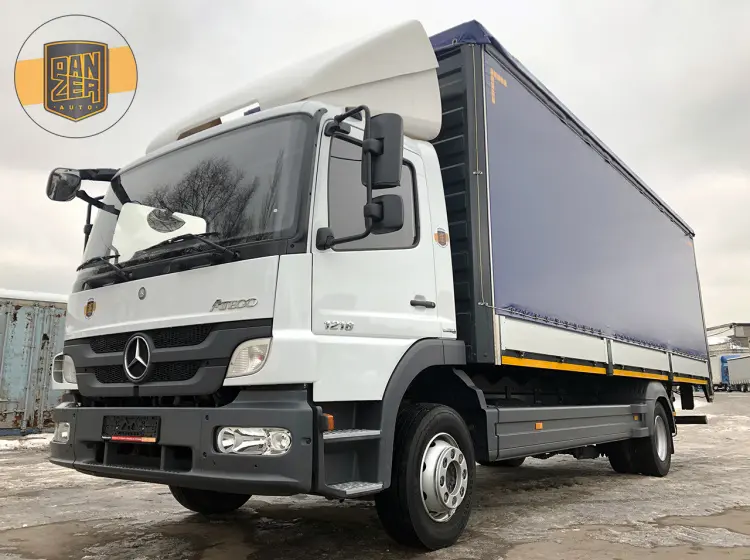 Mercedes Atego 1218L, 2017 г, шторно-бортовой 45 м3, гидролифт - фото 8