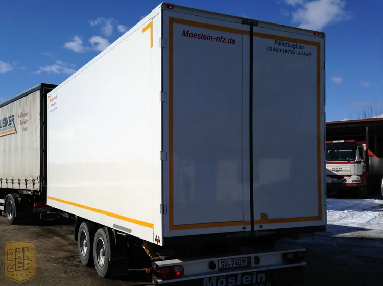 Tang ZP 107, прицеп-тандем 38м3 фургон, сквозная загрузка, верхний зацеп, регулируемое по высоте дышло - фото