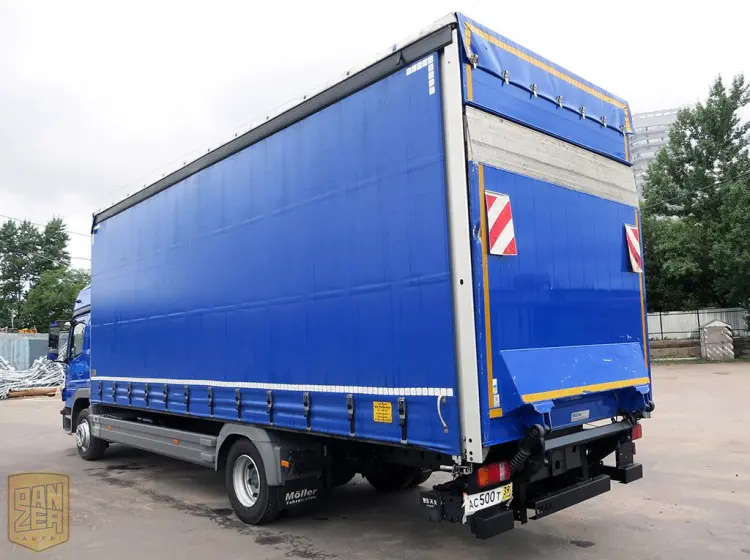 Mercedes Atego 1224, 2014г, штора 52 м3, гидролифт - фото