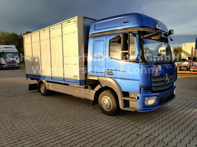 Грузовик для перевозки животных Mercedes Atego 1023, 2014 год, алюминиевый скотовоз 28 м3 - фото 9