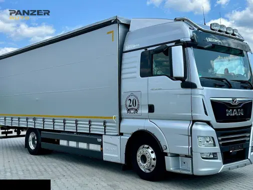 MAN TGX 18.460, 2019 год, десятитонник, тентованный м3 с воротами - фото