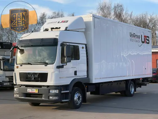 MAN TGM 12.290 BL из Германии, 02/2013 год, Евро-5, фургон 52 куба, ворота и складной гидролифт - фото