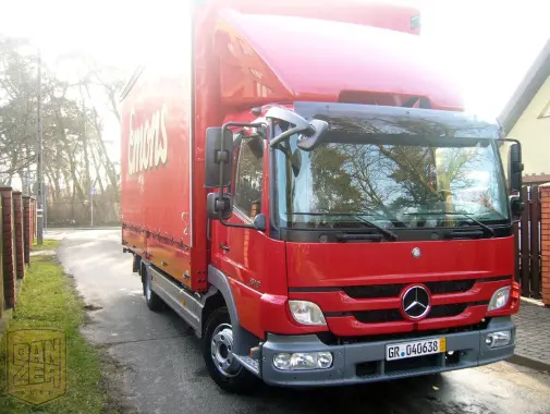 Mercedes-Benz Atego 818L, штора-борт 40м3, 2013г, 18 тыс.км, гидролифт, кондиционер, состояние нового - фото 6