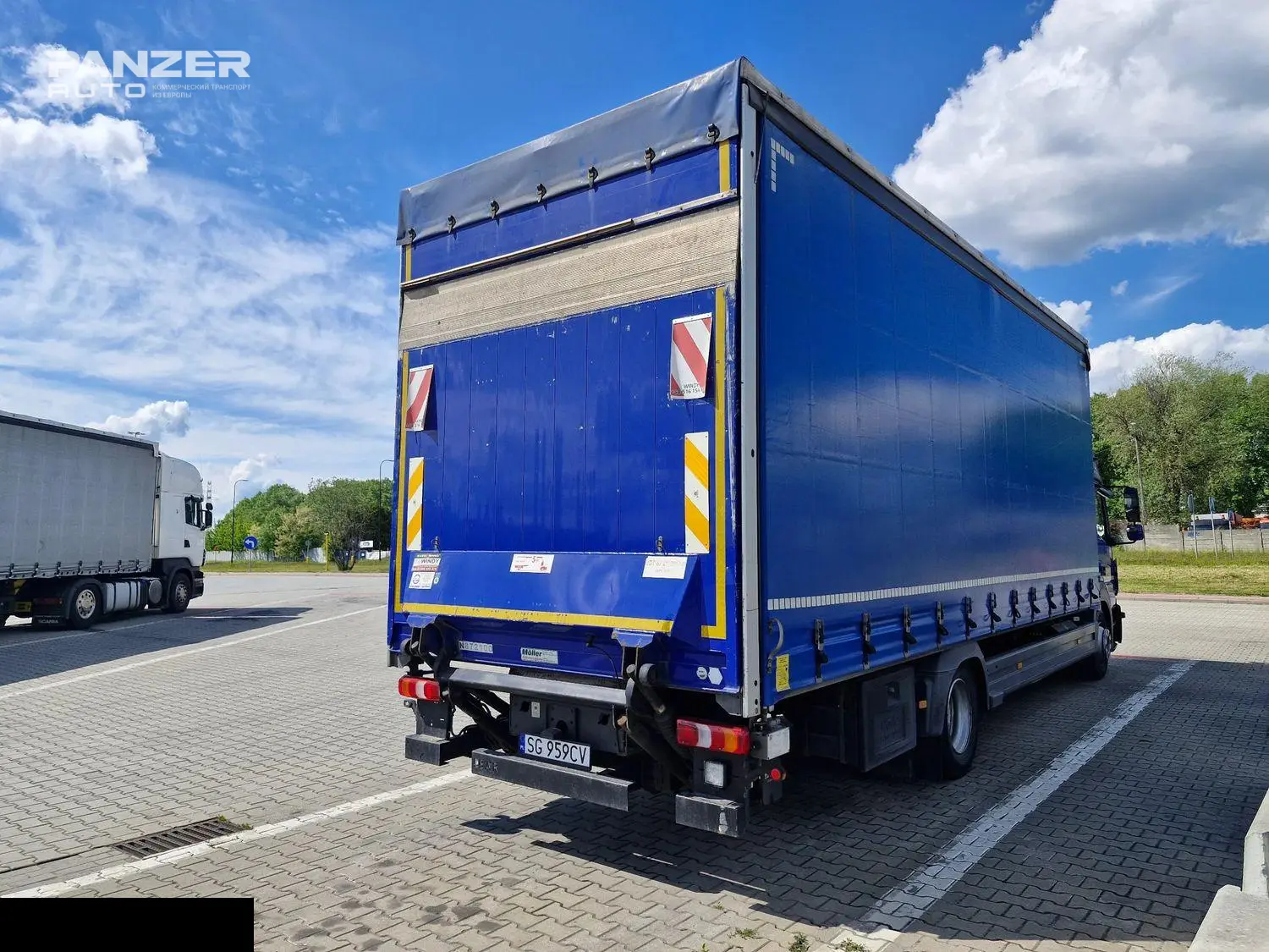 Mercedes Atego 1224, 2014 год, шторный кузов 47 кубов с гидробортом, 18 паллет - фото 6